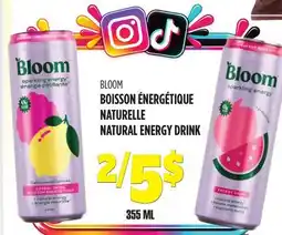 Marches Tau BLOOM BOISSON ÉNERGÉTIQUE NATURELLE offer
