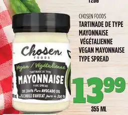Marches Tau CHOSEN FOODS TARTINADE DE TYPE MAYONNAISE VÉGÉTALIENNE offer