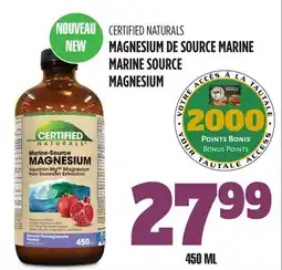 Marches Tau CERTIFIED NATURALS MARINE-SOURCE MAGNESIUM offer