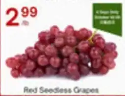 Lucky Supermarket Red Seedless Grapes offer