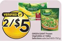 Safeway Green Giant Frozen Vegetables or Valley Selections offer