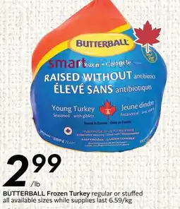 Safeway Butterball frozen turkey regular or stuffed offer