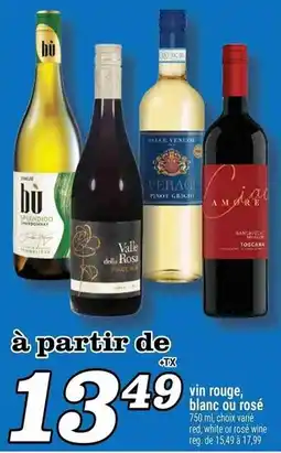 Marché Richelieu vin rouge, blanc ou rosé offer
