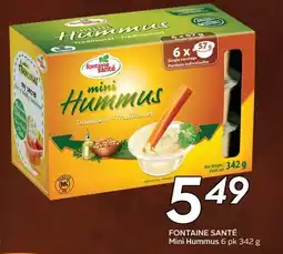 Safeway Fontaine Santé mini Hummus offer