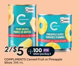 Safeway Compliments Canned Fruit or Pineapple Slices offer