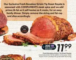 Safeway Fresh Boneless Sirloin Tip Roast Royale offer