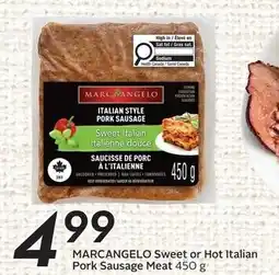 Safeway Marcangelo sweet or hot italian pork sausage meat offer