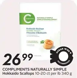 Safeway Compliments Naturally Simple Hokkaido Scallops offer