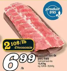 Marché Richelieu côtes de dos de porc frais offer