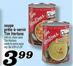 Marché Richelieu Tim Hortons ready-to-serve soup offer