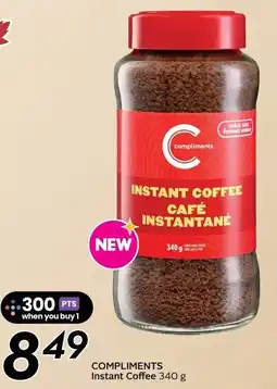 Safeway Compliments instant coffee offer
