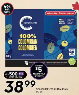 Safeway Compliments Coffee Pods offer