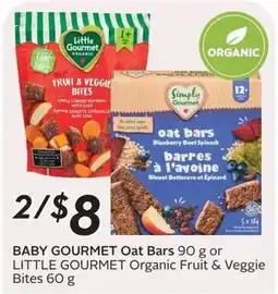 Safeway Baby Gourmet oat bars or little gourmet organic fruit & veggie bites offer