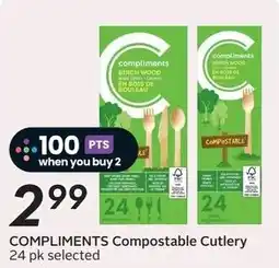 Safeway Compliments Compostable Cutlery offer