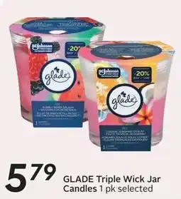 Safeway Glade Triple Wick Jar Candles offer