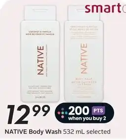 Safeway Native body wash offer