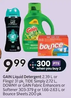 Safeway Gain Liquid Detergent offer