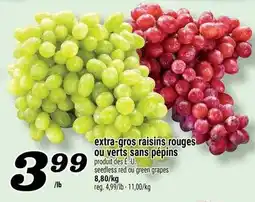 Marché Richelieu extra-gros raisins rouges ou verts sans pépins offer