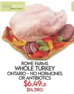 Fiesta Farms Rowe Farms whole turkey offer