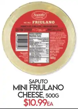 Fiesta Farms Saputo mini friulano cheese offer