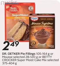 Safeway Dr. Oetker pie fillings or Betty crocker super moist cake mix offer