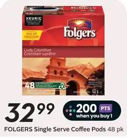 Safeway Folgers Single Serve Coffee Pods offer