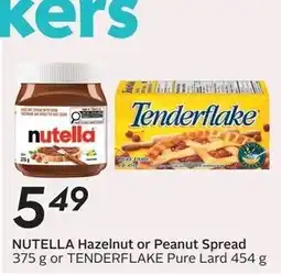 Safeway Nutella Hazelnut or Peanut Spread offer