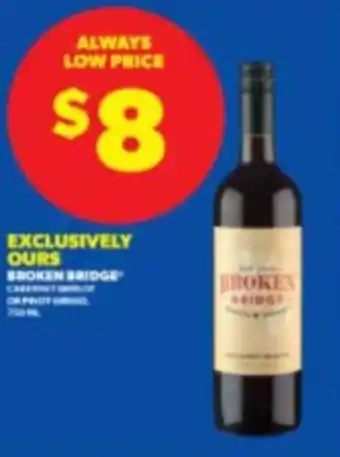 Broken Bridge Cabernet Merlot or Pinot Grigio