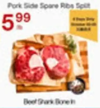 Pork Side Spare Ribs Split