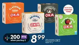 Safeway Oka classic, original mushrooms & truffle or apple offer