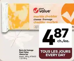 Giant Tiger Giant Value marble cheddar cheese offer