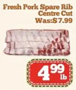Nations Fresh Foods Fresh Pork Spare Rib Centre Cut offer