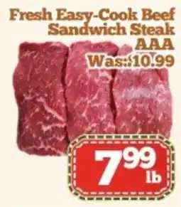 Nations Fresh Foods Fresh Easy-Cook Beef Sandwich Steak offer