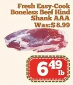 Nations Fresh Foods Fresh Easy-Cook Boneless Beef Hind Shank AAA offer