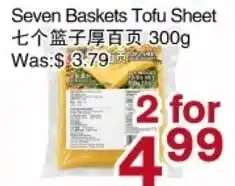 First Choice Supermarket Seven Baskets Tofu Sheet offer
