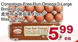 First Choice Supermarket Conestoga free run omega-3 large brown egg offer