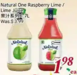 Tone Tai Supermarket Natural One Raspberry Lime / Lime Juice offer