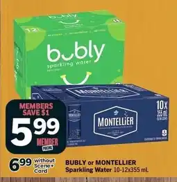 Foodland Bubly or Montellier Sparkling Water offer