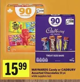 Foodland Maynards candy or cadbury assorted chocolates offer