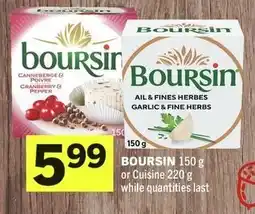 Foodland Boursin oil & fines herbes garlic & fine herbs offer