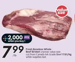Safeway Fresh Boneless Whole Beef Brisket offer