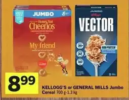 Foodland Kellogg's or General Mills Jumbo Cereal offer