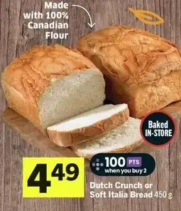 Foodland Dutch Crunch or Soft Italia Bread offer