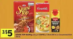 Foodland Stove Top Stuffing or Campbell's Broth offer