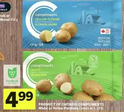 Foodland Compliments white or yellow potatoes offer