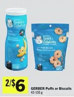 Foodland Gerber Puffs or Biscuits offer