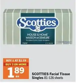 Foodland Scotties Facial Tissue offer