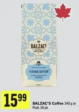 Foodland Balzac's Coffee A Dark Affair offer