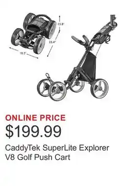 Costco CaddyTek SuperLite Explorer V8 Golf Push Cart offer