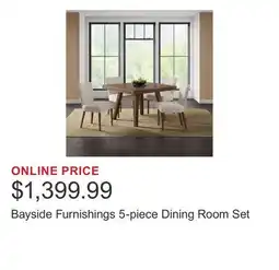 Costco Bayside Furnishings 5-piece Dining Room Set offer